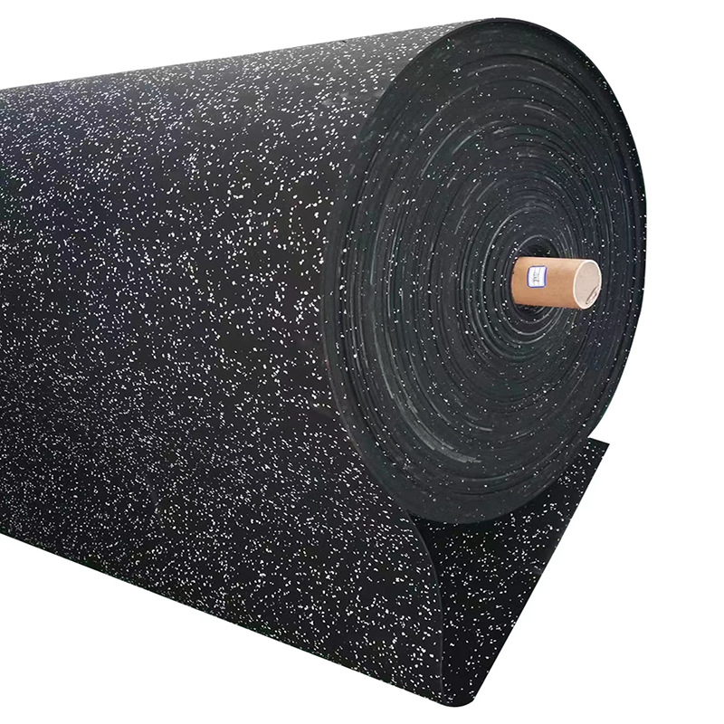 Commercial Indoor Anti-Skid Soundproof and Shockproof Wear-Resistant Sports Floor Glue Gym Rubber Floor Mat Roll Cushioning Floor
